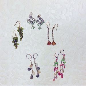 🤩 5 pairs of dangling earrings‼️